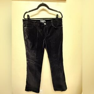 Sanctuary Black Velvet bootcut Jeans with Subtle Stretch